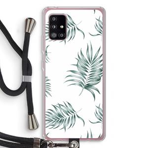 CaseCompany Simple leaves: Samsung Galaxy A51 5G Transparant Hoesje met koord