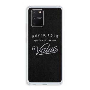 CaseCompany Never lose your value: Samsung Galaxy S10 Lite Transparant Hoesje