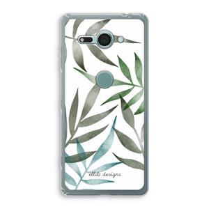 CaseCompany Tropical watercolor leaves: Sony Xperia XZ2 Compact Transparant Hoesje