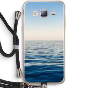 CaseCompany Water horizon: Samsung Galaxy J3 (2016) Transparant Hoesje met koord