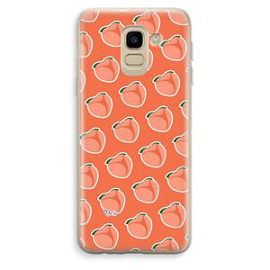CaseCompany Just peachy: Samsung Galaxy J6 (2018) Transparant Hoesje