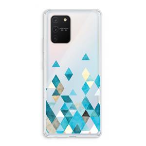 CaseCompany Gekleurde driehoekjes blauw: Samsung Galaxy S10 Lite Transparant Hoesje