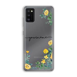 CaseCompany Gele bloemen: Samsung Galaxy A41 Transparant Hoesje
