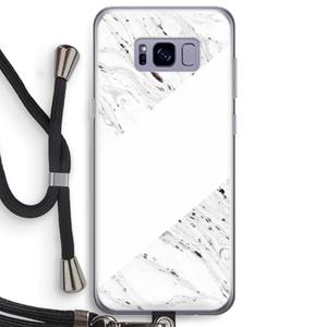 CaseCompany Biggest stripe: Samsung Galaxy S8 Plus Transparant Hoesje met koord