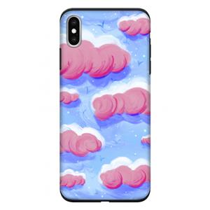 CaseCompany Roze wolken met vogels: iPhone XS Max Tough Case