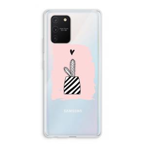 CaseCompany Zwart-wit cactus: Samsung Galaxy S10 Lite Transparant Hoesje