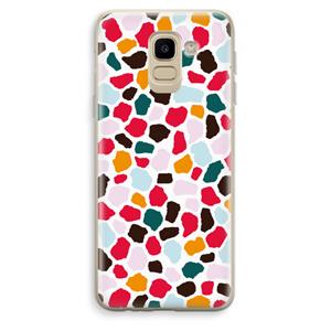 CaseCompany Colored Giraffe: Samsung Galaxy J6 (2018) Transparant Hoesje