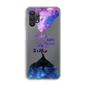 CaseCompany Stars quote: Samsung Galaxy A32 5G Transparant Hoesje
