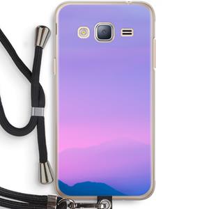 CaseCompany Sunset pastel: Samsung Galaxy J3 (2016) Transparant Hoesje met koord