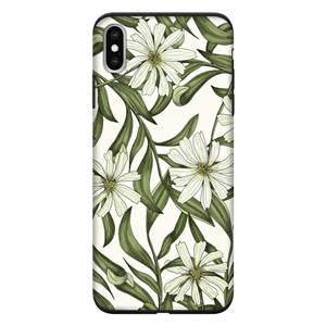 CaseCompany Wit bloemenpatroon: iPhone XS Max Tough Case