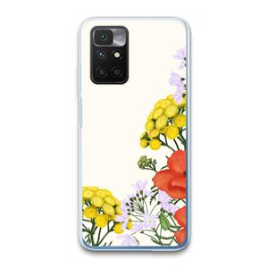 CaseCompany Wilde bloemen: Xiaomi Redmi 10 Transparant Hoesje