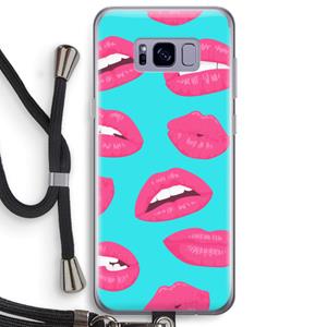 CaseCompany Bite my lip: Samsung Galaxy S8 Plus Transparant Hoesje met koord