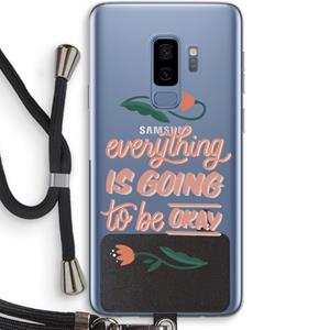 CaseCompany Optimistic flower girl: Samsung Galaxy S9 Plus Transparant Hoesje met koord