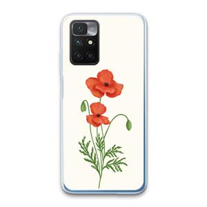 CaseCompany Red poppy: Xiaomi Redmi 10 Transparant Hoesje