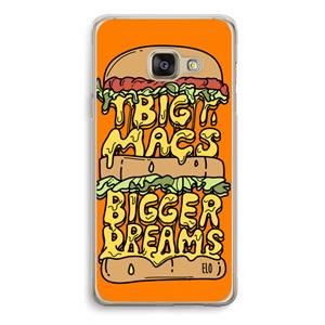 CaseCompany Big Macs Bigger Dreams: Samsung Galaxy A3 (2016) Transparant Hoesje