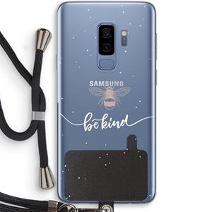 CaseCompany Be(e) kind: Samsung Galaxy S9 Plus Transparant Hoesje met koord