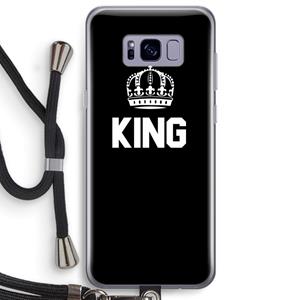 CaseCompany King zwart: Samsung Galaxy S8 Plus Transparant Hoesje met koord