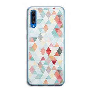 CaseCompany Gekleurde driehoekjes pastel: Samsung Galaxy A50 Transparant Hoesje