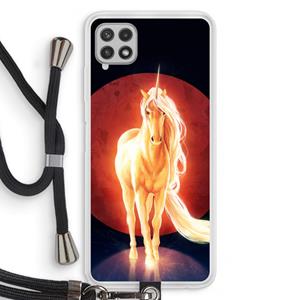 CaseCompany Last Unicorn: Samsung Galaxy A22 4G Transparant Hoesje met koord