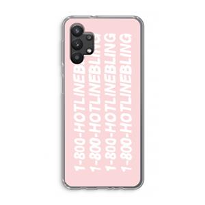 CaseCompany Hotline bling pink: Samsung Galaxy A32 5G Transparant Hoesje