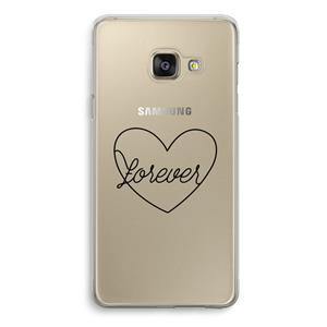 CaseCompany Forever heart black: Samsung Galaxy A3 (2016) Transparant Hoesje