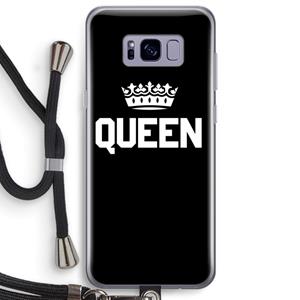 CaseCompany Queen zwart: Samsung Galaxy S8 Plus Transparant Hoesje met koord
