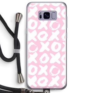 CaseCompany XOXO: Samsung Galaxy S8 Plus Transparant Hoesje met koord