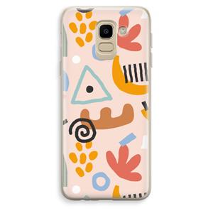 CaseCompany Abstract: Samsung Galaxy J6 (2018) Transparant Hoesje