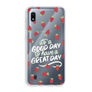 CaseCompany Don't forget to have a great day: Samsung Galaxy A10 Transparant Hoesje