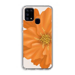 CaseCompany Orange Ellila flower: Samsung Galaxy M31 Transparant Hoesje