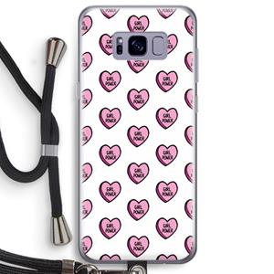 CaseCompany GIRL POWER: Samsung Galaxy S8 Plus Transparant Hoesje met koord