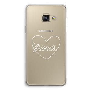 CaseCompany Friends heart pastel: Samsung Galaxy A3 (2016) Transparant Hoesje