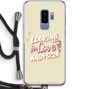 CaseCompany Pizza is the answer: Samsung Galaxy S9 Plus Transparant Hoesje met koord