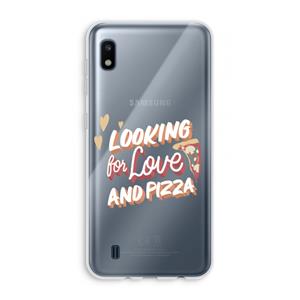 CaseCompany Pizza is the answer: Samsung Galaxy A10 Transparant Hoesje