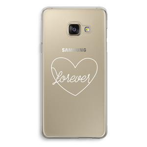 CaseCompany Forever heart pastel: Samsung Galaxy A3 (2016) Transparant Hoesje
