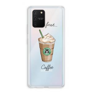 CaseCompany But first coffee: Samsung Galaxy S10 Lite Transparant Hoesje