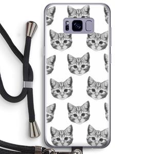 CaseCompany Kitten: Samsung Galaxy S8 Plus Transparant Hoesje met koord