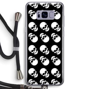 CaseCompany Musketon Skulls: Samsung Galaxy S8 Plus Transparant Hoesje met koord