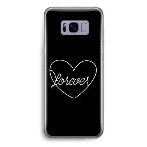 CaseCompany Forever heart black: Samsung Galaxy S8 Transparant Hoesje