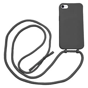 Hoyde Høyde - iPhone SE (2022 / 2020) / 8 / 7 / 6(s) - Telefoonhoes met koord - Zwart