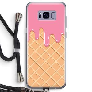 CaseCompany Ice cream: Samsung Galaxy S8 Plus Transparant Hoesje met koord