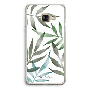 CaseCompany Tropical watercolor leaves: Samsung Galaxy A3 (2016) Transparant Hoesje