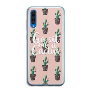 CaseCompany Cactus quote: Samsung Galaxy A50 Transparant Hoesje