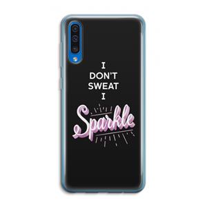 CaseCompany Sparkle quote: Samsung Galaxy A50 Transparant Hoesje