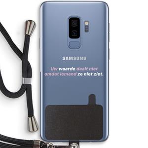 CaseCompany uw waarde daalt niet: Samsung Galaxy S9 Plus Transparant Hoesje met koord