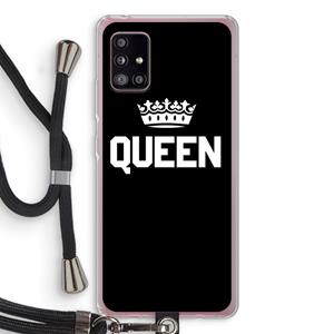 CaseCompany Queen zwart: Samsung Galaxy A51 5G Transparant Hoesje met koord