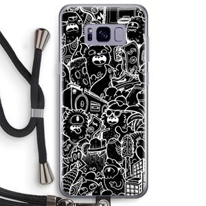 CaseCompany Vexx Black City : Samsung Galaxy S8 Plus Transparant Hoesje met koord