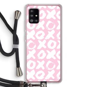 CaseCompany XOXO: Samsung Galaxy A51 5G Transparant Hoesje met koord