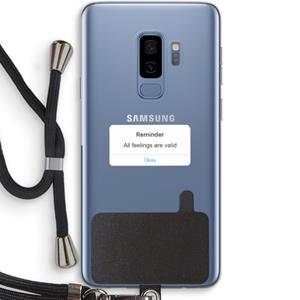 CaseCompany Reminder: Samsung Galaxy S9 Plus Transparant Hoesje met koord
