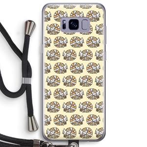 CaseCompany Slapende poes: Samsung Galaxy S8 Plus Transparant Hoesje met koord
